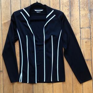Misook Luxury Black & White Cardigan XS
